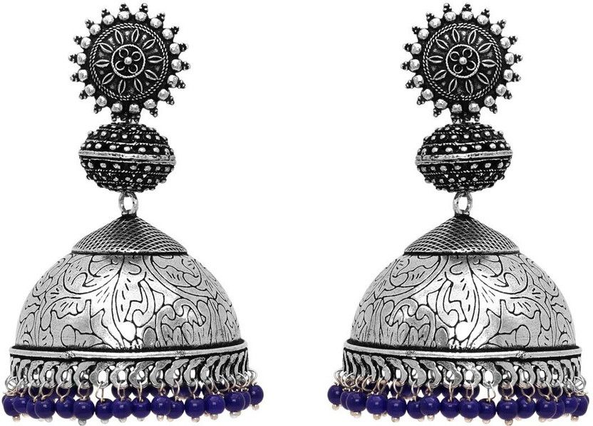 Bollywood Design Oxidised Earrings Alloy Jhumki Earring