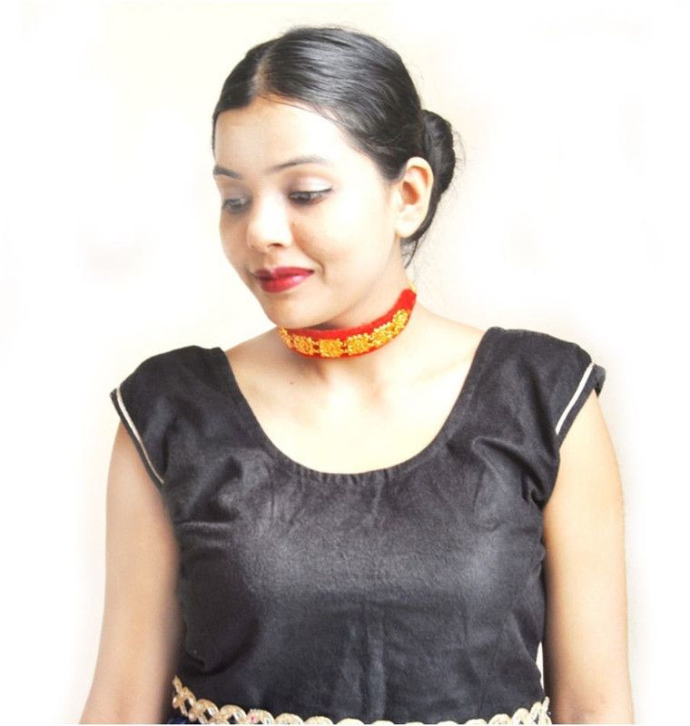 Gemsjewellery Traditional Gadhwali Kumaoni Design Guloband Choker Set Alloy Choker