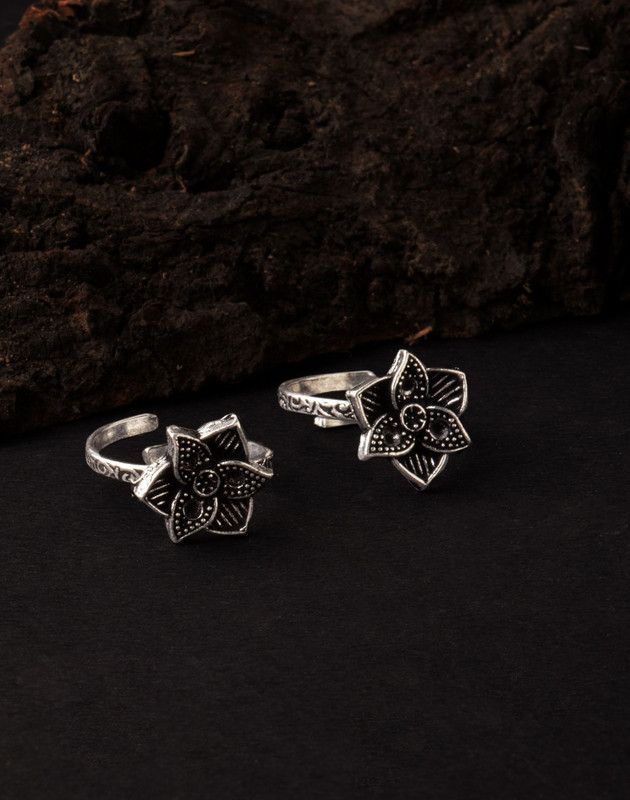 WOC-6034 Brass Silver Plated Toe Ring