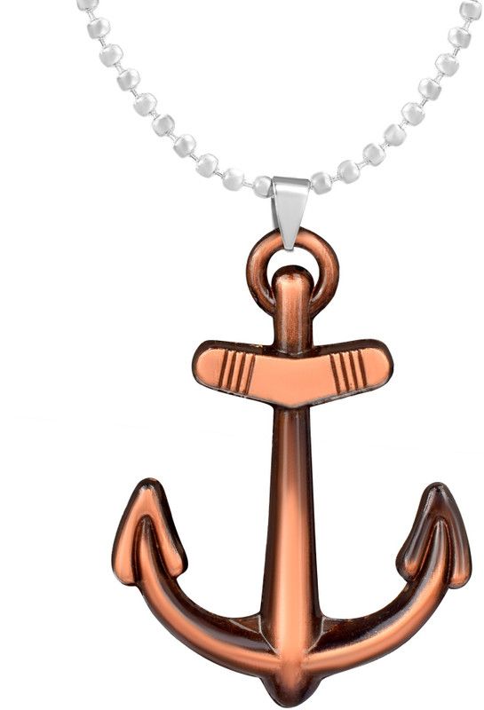 Copper Plated Heavy Anchor 3D Design Necklace Jewellery Pendant Locket Men Copper Brass Pendant