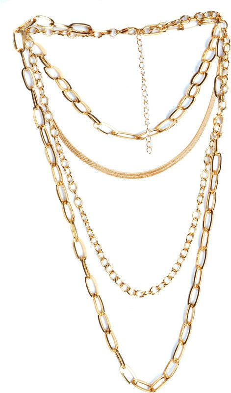 Luna Multi Layered Link Chain Necklace Alloy Necklace