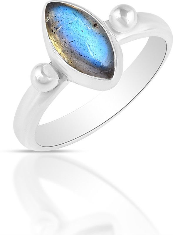Blue Flashy Labradorite 925 Sterling Silver Designer Ring Unique Stylish Fashion Jewelry for Women Silver Moonstone Silver Plated Ring
