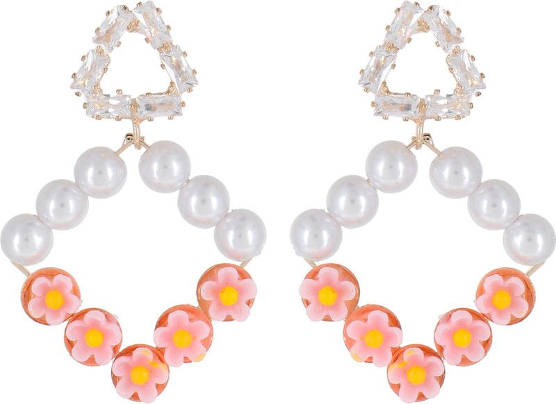 FASHION EARRING White Zircon Alloy Drops & Danglers