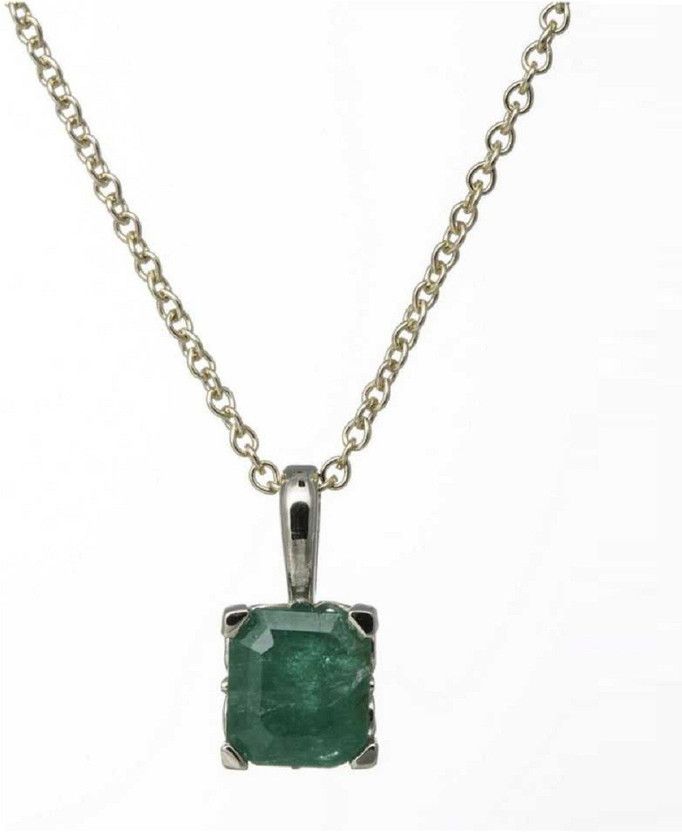 Emerald Stone Pendant Natural 7.25 ratti Stone Astrological Purpose lab certified stone for unisex Gold-plated Emerald Stone Pendant