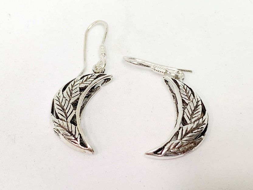 Banana type Sterling Silver Hoop Earring