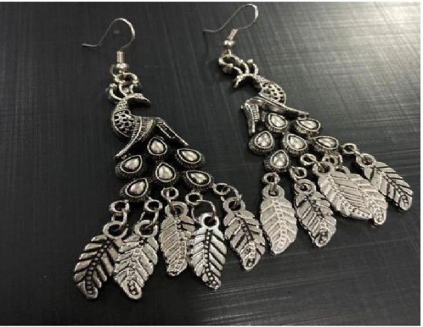 Peacock Earrings German Silver Earring Set