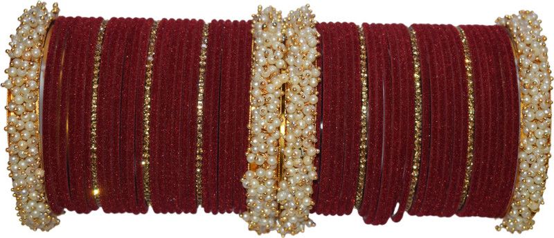 Metal, Terracotta Bangle Set  (Pack of 50)