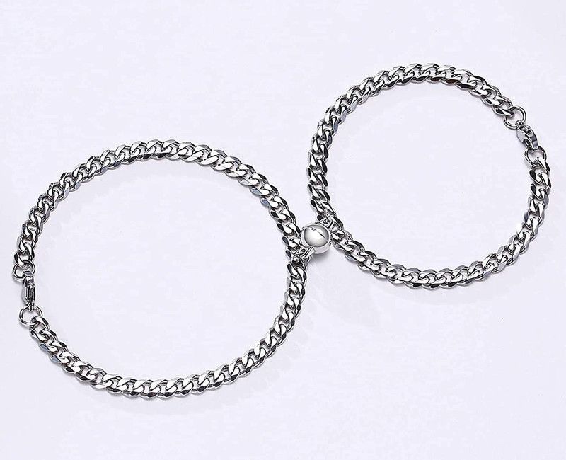 Dori, Stainless Steel Silver Bracelet Set