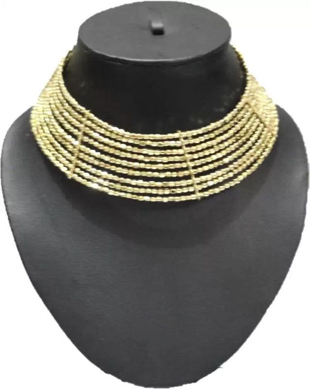 Classy Golden choker beads Metal, Alloy Necklace