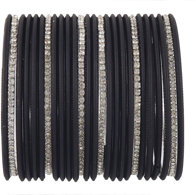 Metal Zircon Bangle Set  (Pack of 26)