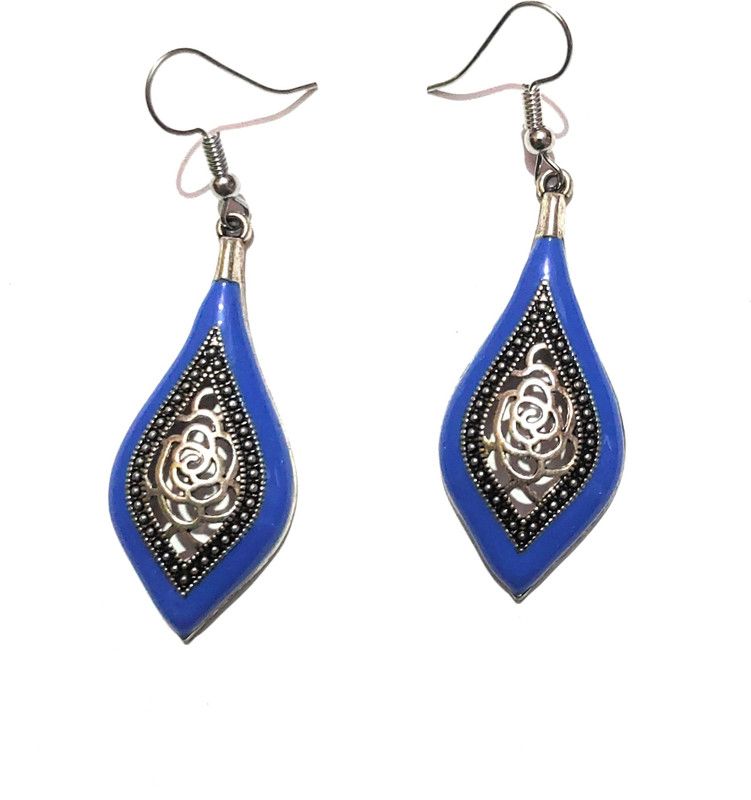 Everyday & Partywear Lightweight Hook Drop & Dangler Cut Work Earrings for Women and Girls / Earring For Girls Alloy, Sterling Silver Drops & Danglers