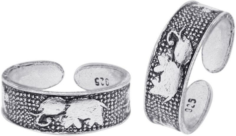 Cute Elephant Silver Toe Ring