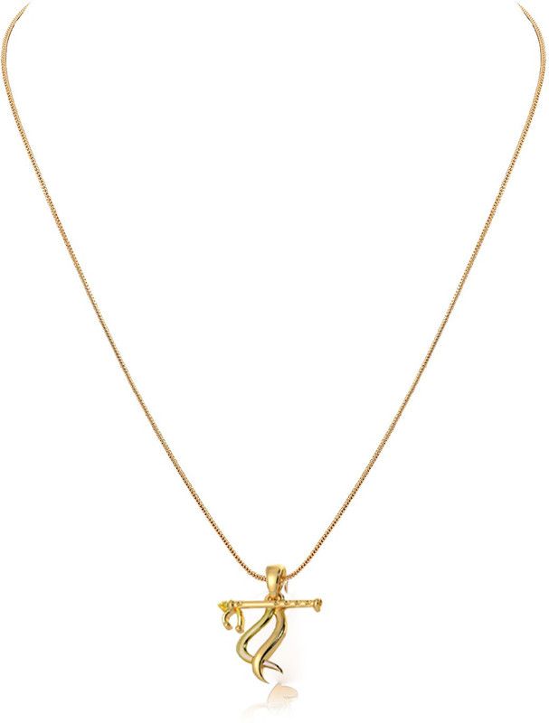 Gilher Fancy Gold Plated Daily Wear Chain Pendant For Women And Girl Gold-plated Alloy Locket Set