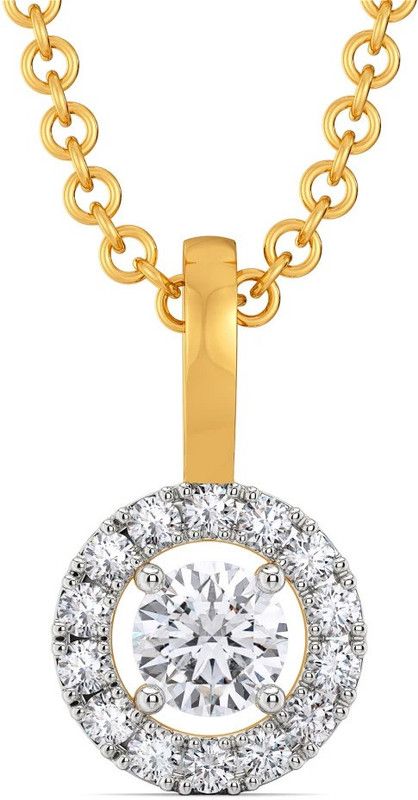 Melorra 18KT Bling Fling Diamond Pendant 18kt Diamond Yellow Gold Pendant