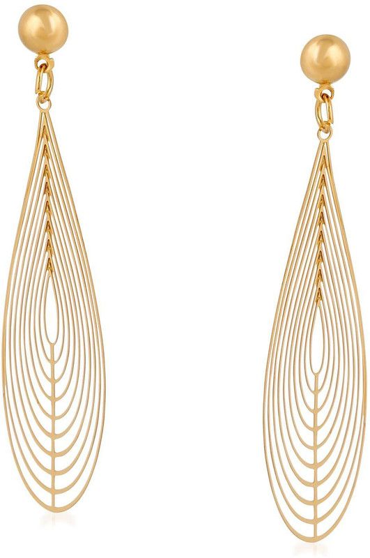 Apara Drop Leaf golden earrings set for women Alloy Earring Set