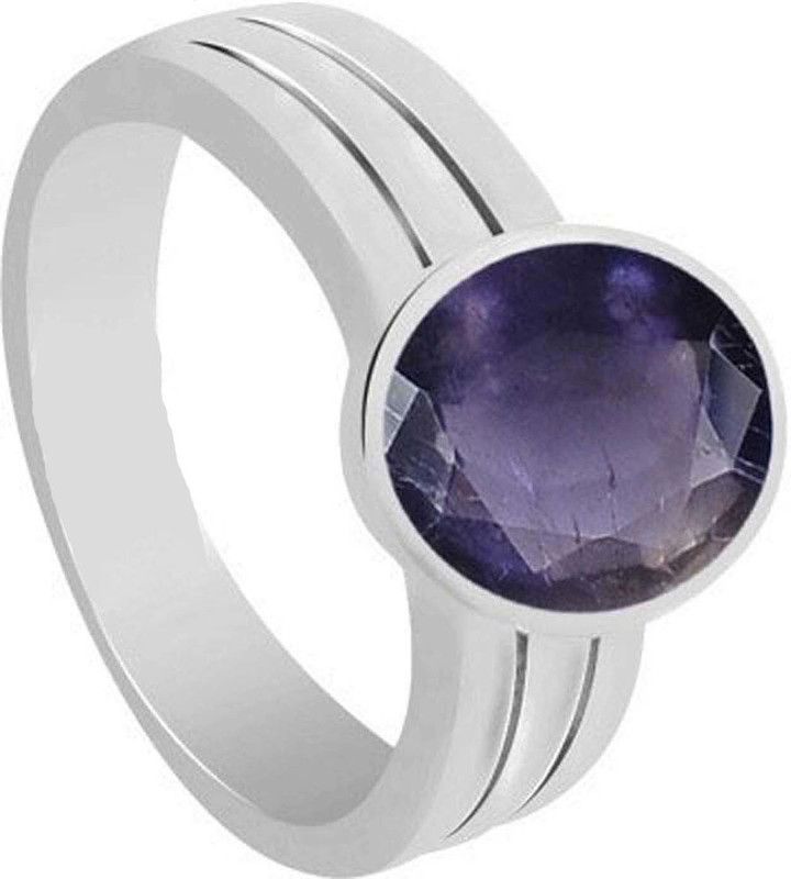 Natural Certified Neeli (Iolite) 3.25 Ratti or 3 Carat for Male & Female 92.5 Sterling Silver Sterling Silver Ring