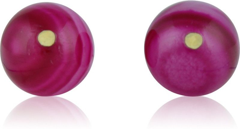 Agate With Push Back Clasp Stud Earrings For Girls & Women Alloy Stud Earring