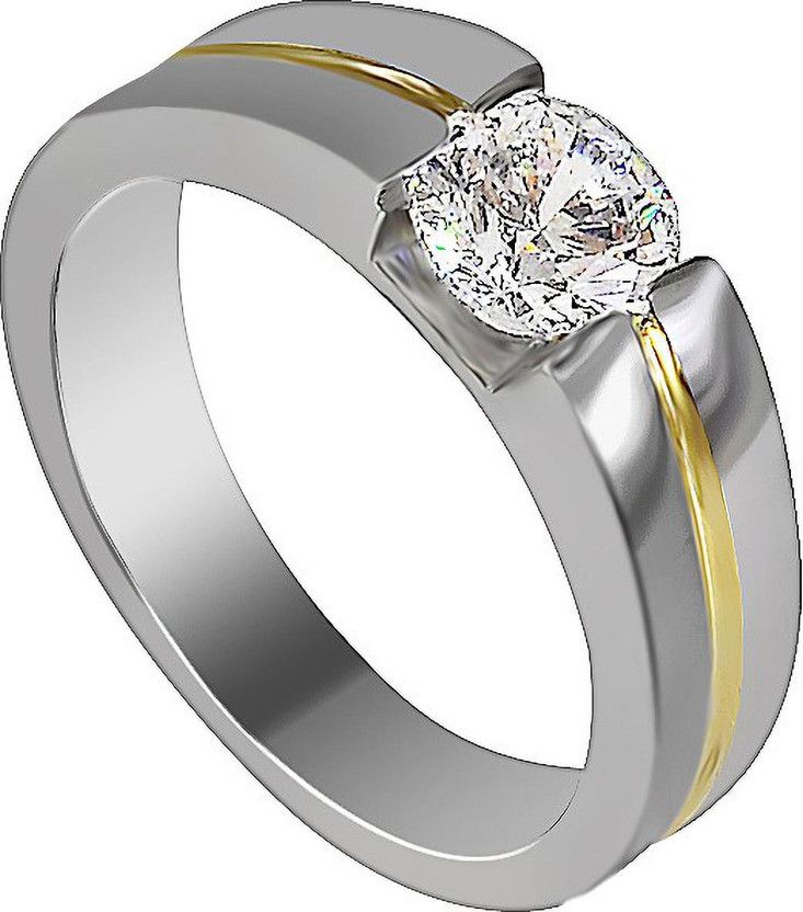 Diamond Ring With Certified Diamond Stone Diamond Silver Plated Ring Sterling Silver Cubic Zirconia Rhodium Plated Ring