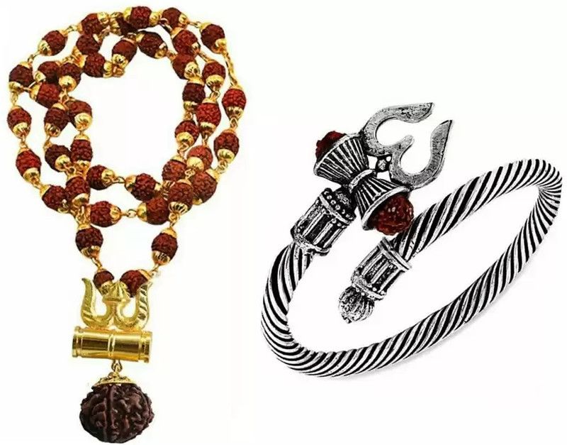 Brass, Wood Gold-plated, Silver Brown, Gold, Silver Jewel Set  (Pack of 1)