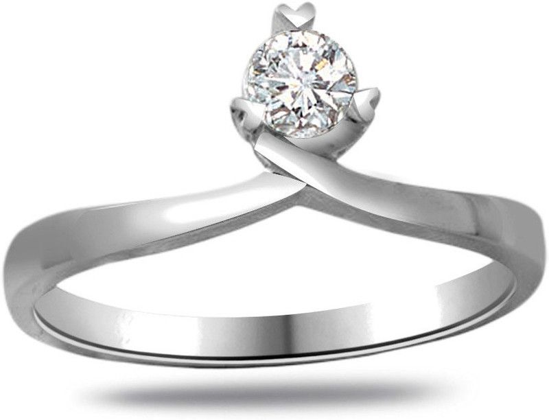 Magic Words Sterling Silver Diamond Rhodium Plated Ring