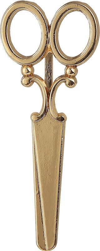 Tripin GOLDEN SCISSORS SHAPE LAPEL PIN BROOCH FOR MEN IN A GIFT BOX Brooch  (Gold)