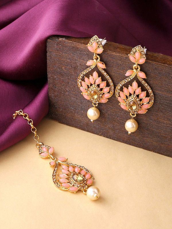 Zinc Jewel Set  (Pink)