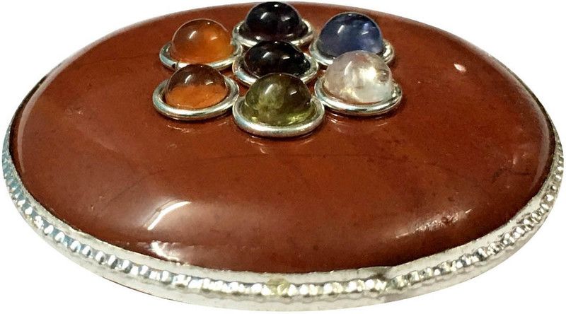 Natural Energised 7 Chakra Red Jasper Round Pendant Crystal Crystal Pendant