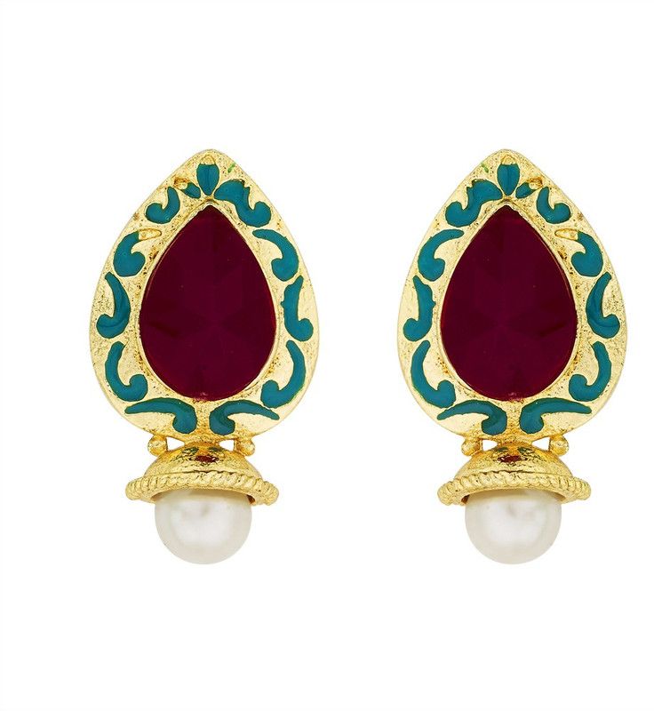 Drop Pearl Stone Brass Drops & Danglers