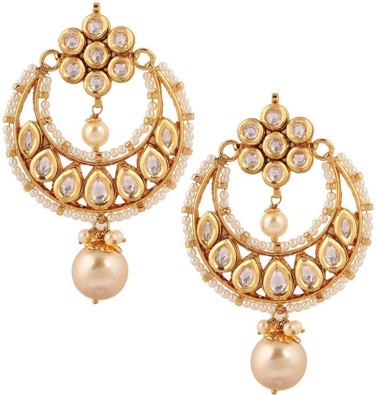 Unique Collection-2 Pearl Copper Drops & Danglers