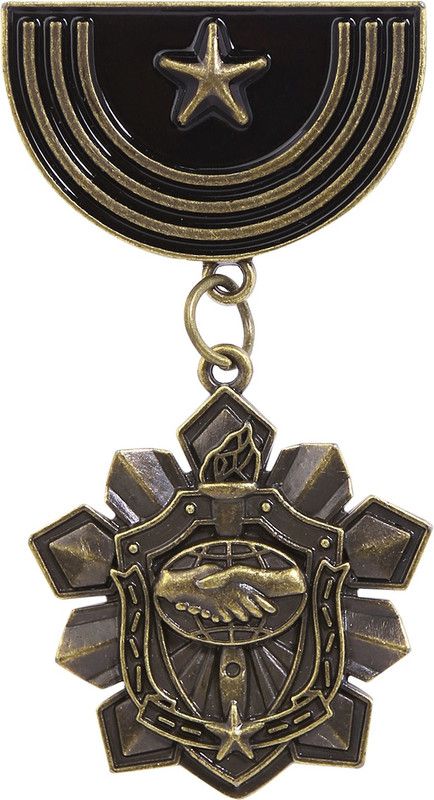 Tripin classic medal shape brooch lapel pin for men TSCPGOLD1759 Brooch  (Multicolor)
