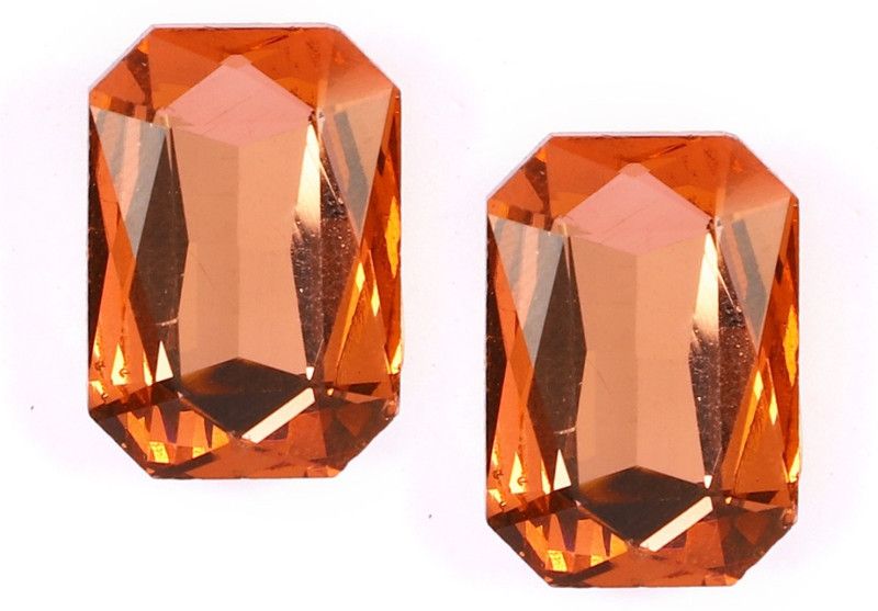 Fancy Party Wear Traditional Big Golden Crystal Solitaire Stone Stud Earrings Crystal Alloy Stud Earring
