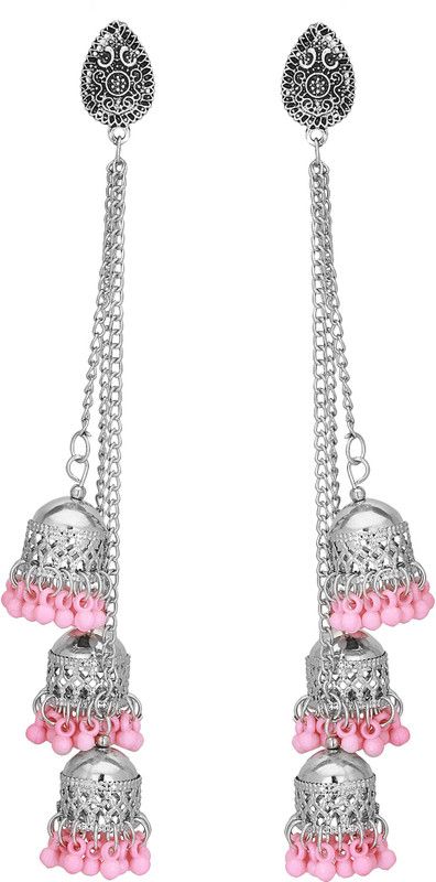 Afghani Kashmiri Tribal Oxidized Dangle Alloy Jhumki Earring