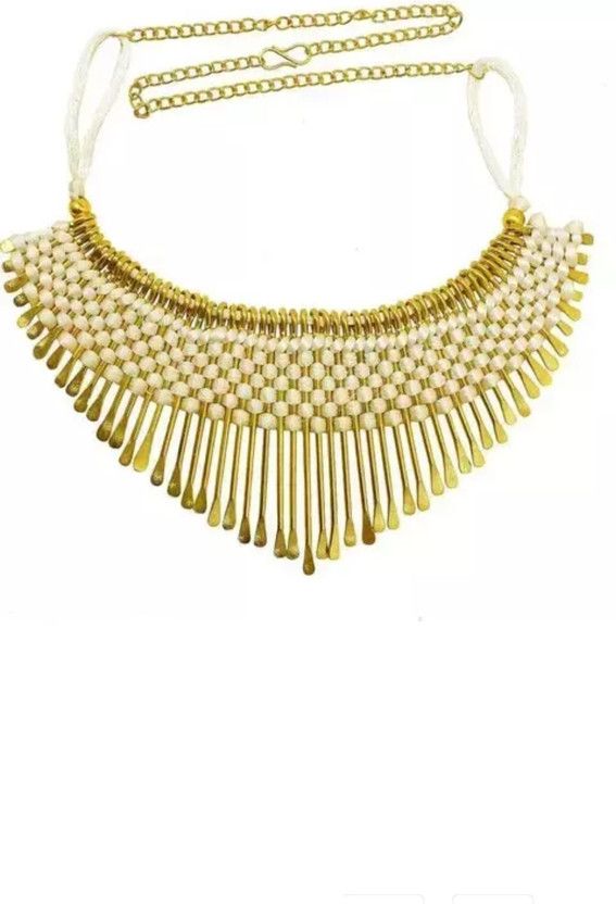 AFGHANI TILLI NECKLACE BRASS FASHION PREMIUM QUALITY NECKLACE CHOKER Gold-plated Plated Dori, Alloy Choker