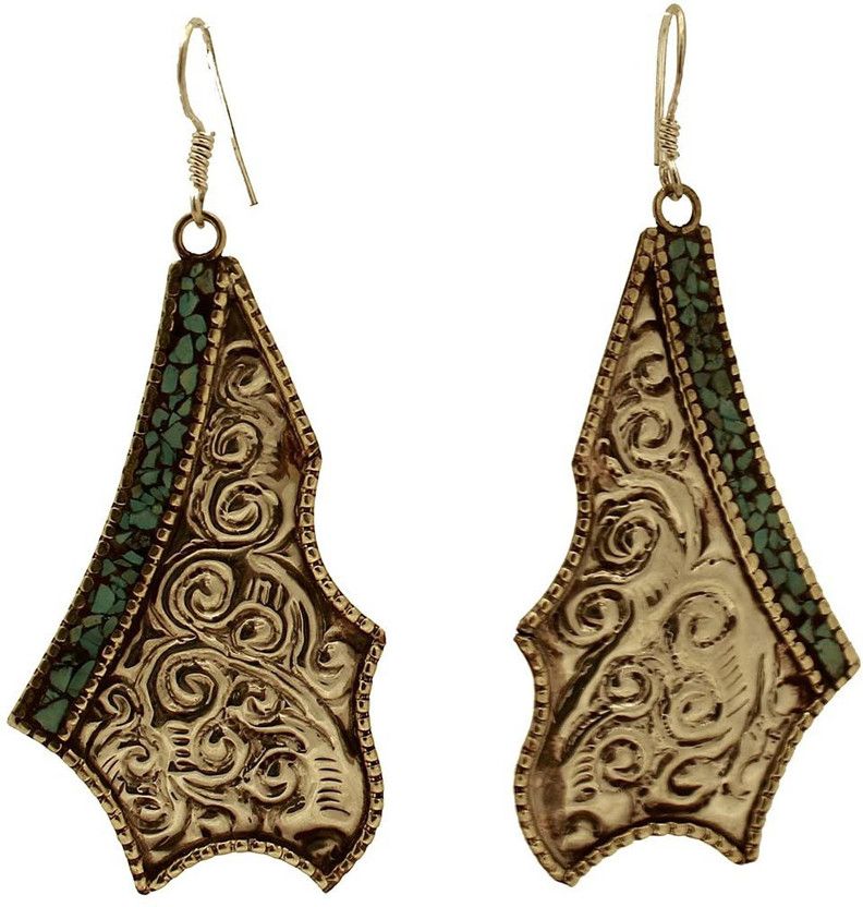 Nepali styled Oxidized Silver Plated Handmade Beaded Traditional Jhumka Alloy Earring Set