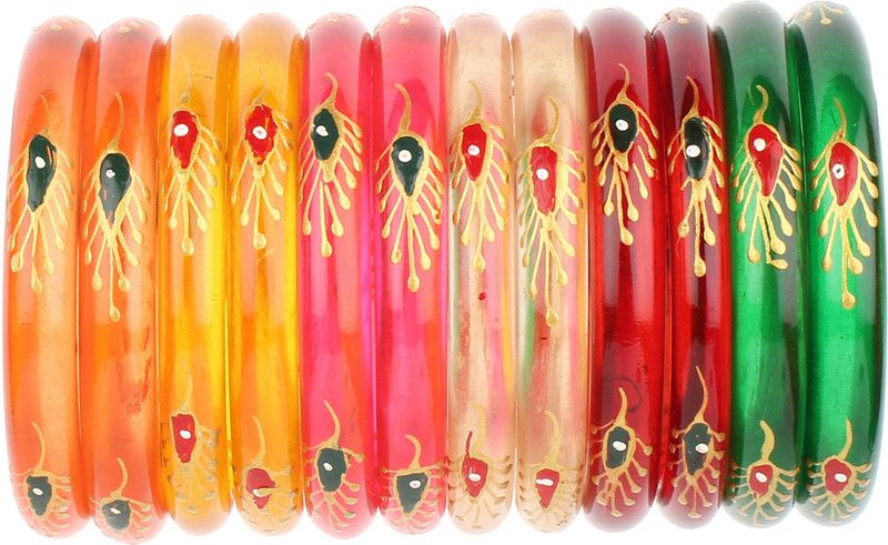 Resin Bangle Set  (Pack of 12)