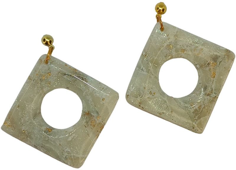 Premium White Marble Earring, earrings for women girls , clay /resin earrings Resin Drops & Danglers