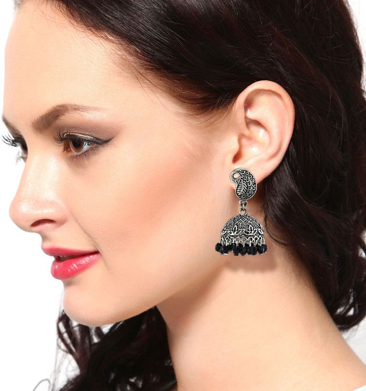 Afghani Colloection Crystal Alloy Jhumki Earring