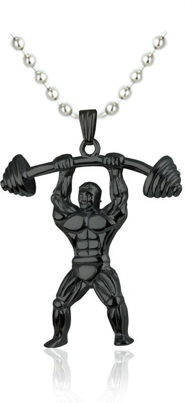 Silver Muscle Men Pendant for Boys & Men Brass Brass Pendant