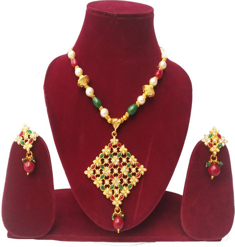 Alloy Gold-plated Gold, Rose Gold Jewel Set  (Pack of 1)