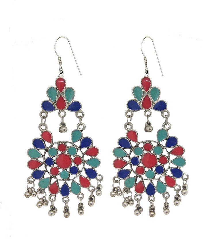 Fashionable Gorgeous Marvelous German Silver Chandbali Earring