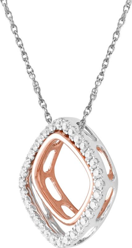 Two Tone Pendant Sterling Silver Pendant