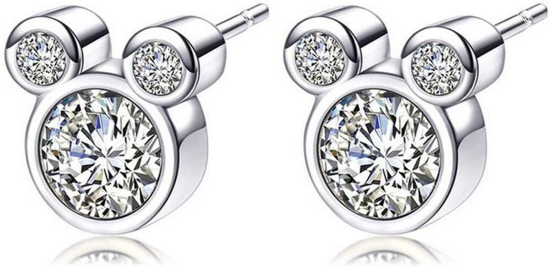 Awesome Mickey Mouse Cute Stud Earring For Women & Girls Cubic Zirconia Metal Stud Earring