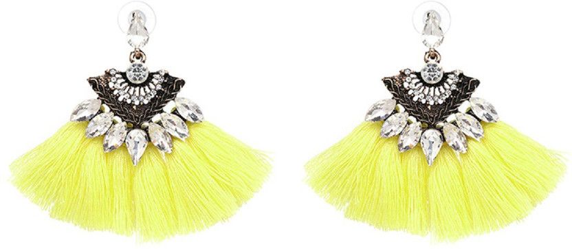 Yellow Fashion Boho Tassel Earrings Alloy Tassel Earring