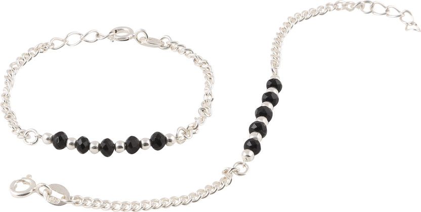 Sterling Silver Sterling Silver Bracelet Set  (Pack of 2)