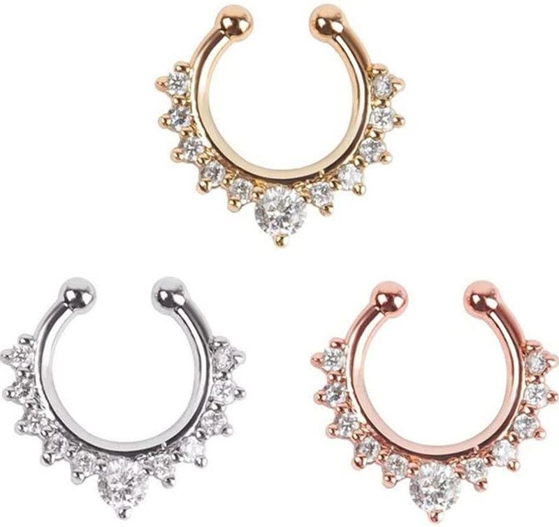 badeja Alloy Nose Stud Set  (Pack of 3)