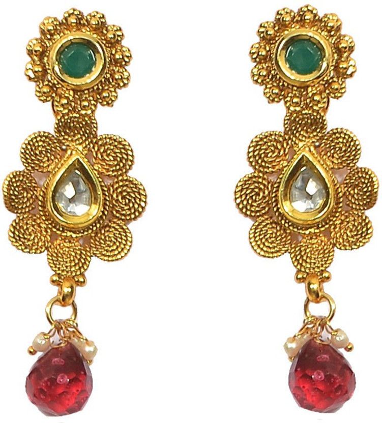 Exclusive designer Polki & Color Stone Metal Drops & Danglers
