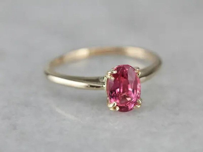 Ruby Manik Ring Birthstone Astrology Rashi Ratan Ring for Men & Women Brass Ring