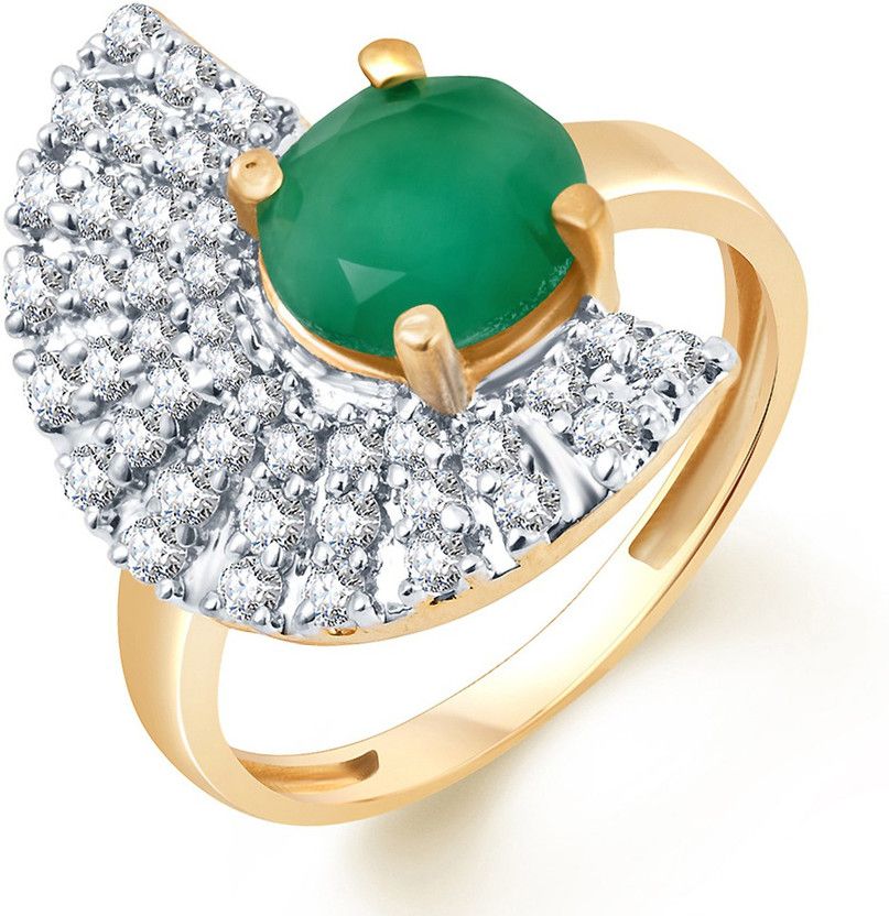 Stylish Alloy Cubic Zirconia Rhodium, Gold Plated Ring