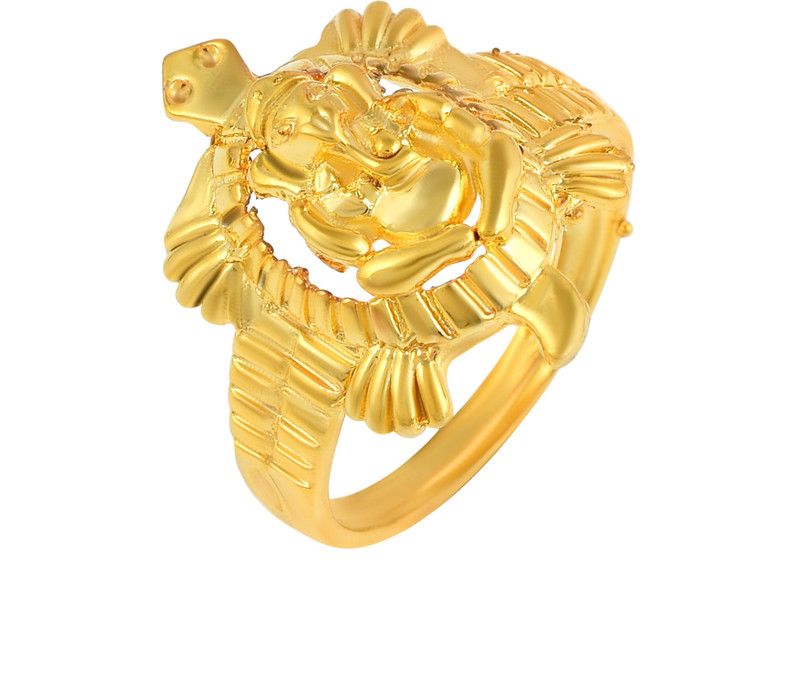 Brass Goldplated Kachua Ganesh Ganpati Fingerring Brass Gold Plated Ring