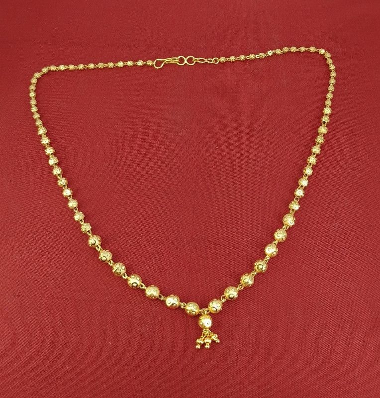 Golden Princess delicate necklace (18 inch length) Gold-plated Plated Brass Necklace
